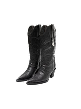 Cowhide Embroidered Mid-Cylinder Western Rider Boots